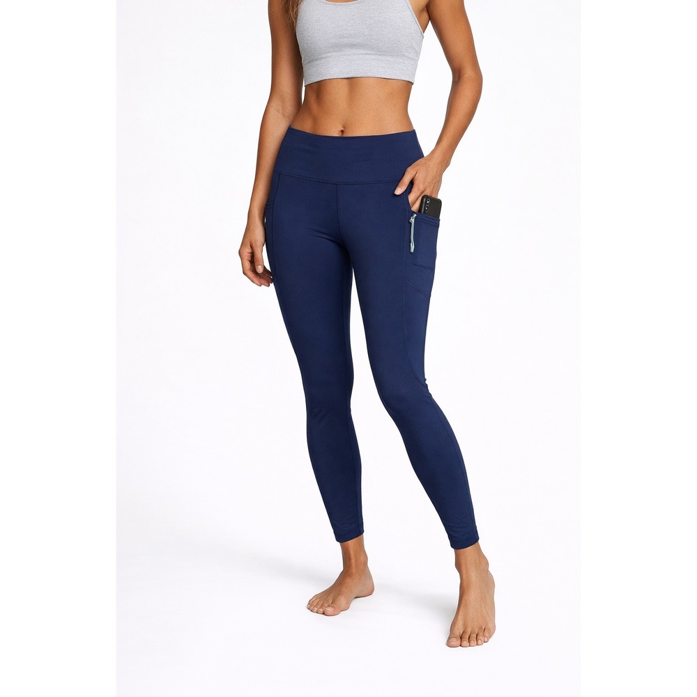 We Wander Navy Blue Active Leggings UPF 40 Recycled Nylon Pockets XLP NEW